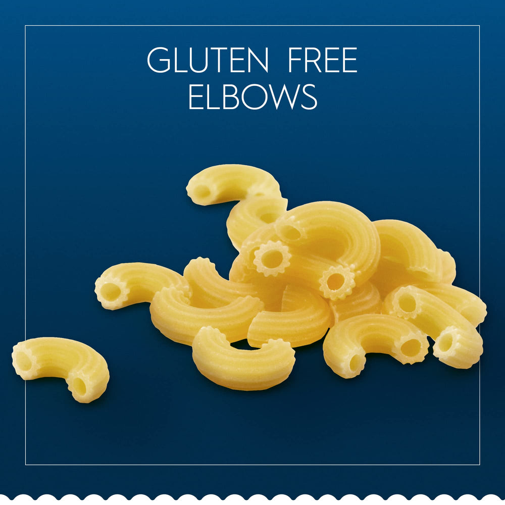 Barilla gluten free elbows pasta non GMO label, trusted ingredients