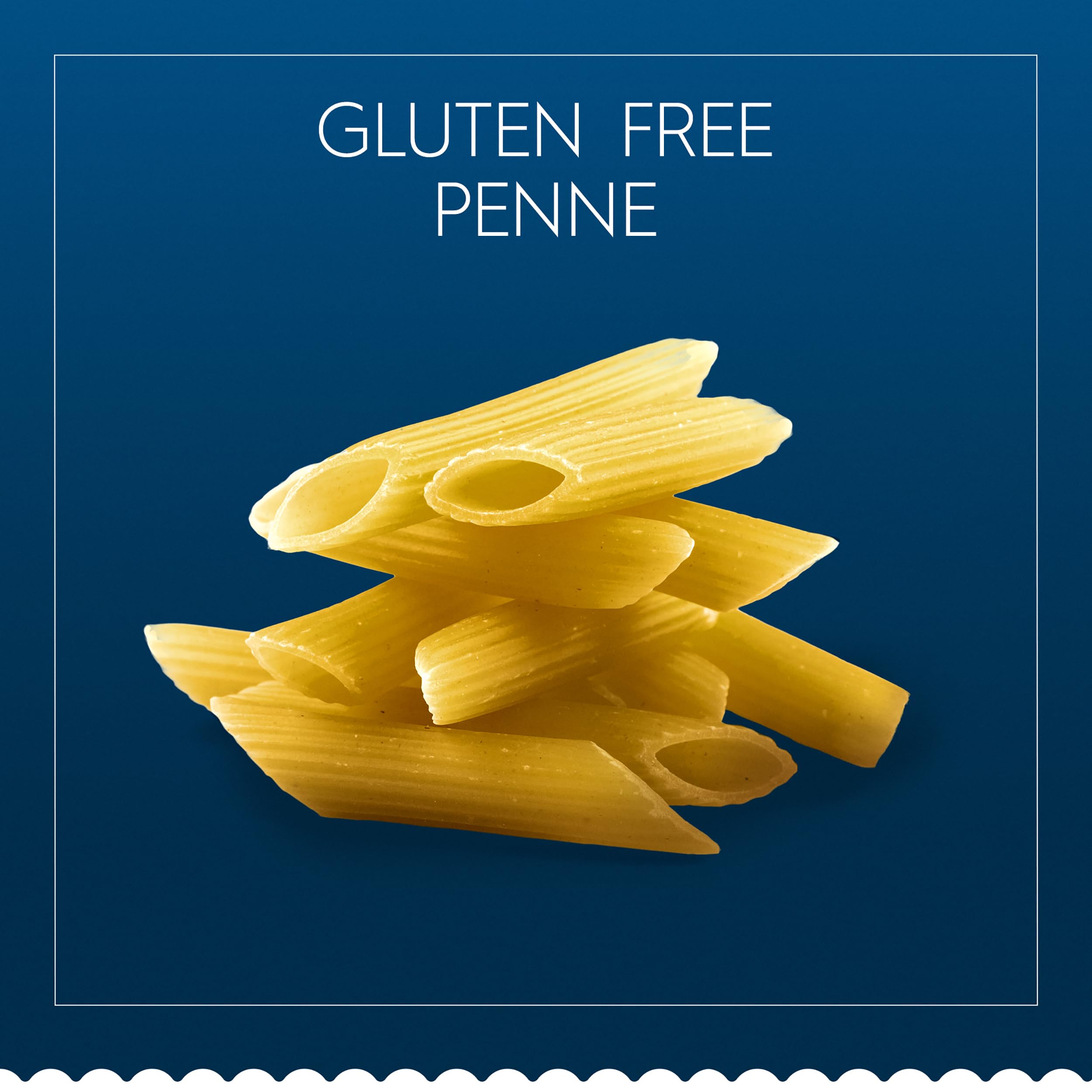 Barilla gluten free penne pack of eight boxes displayed