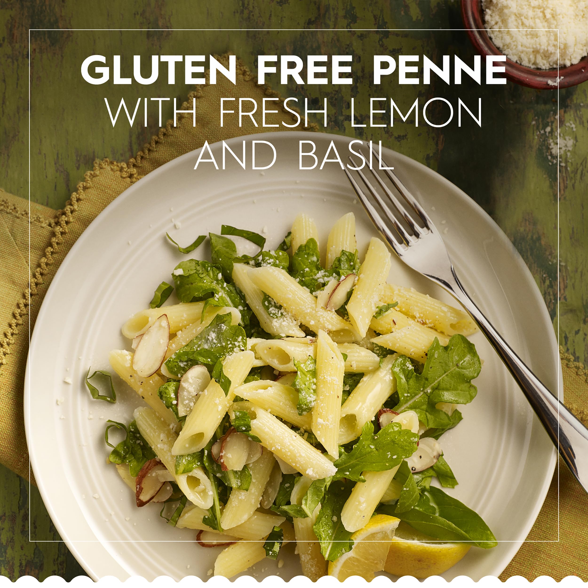 Barilla gluten free penne paired with tomato or cream sauces