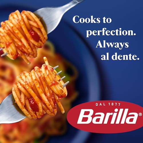 BARILLA prepared dish with farfalle and rotini and sauce