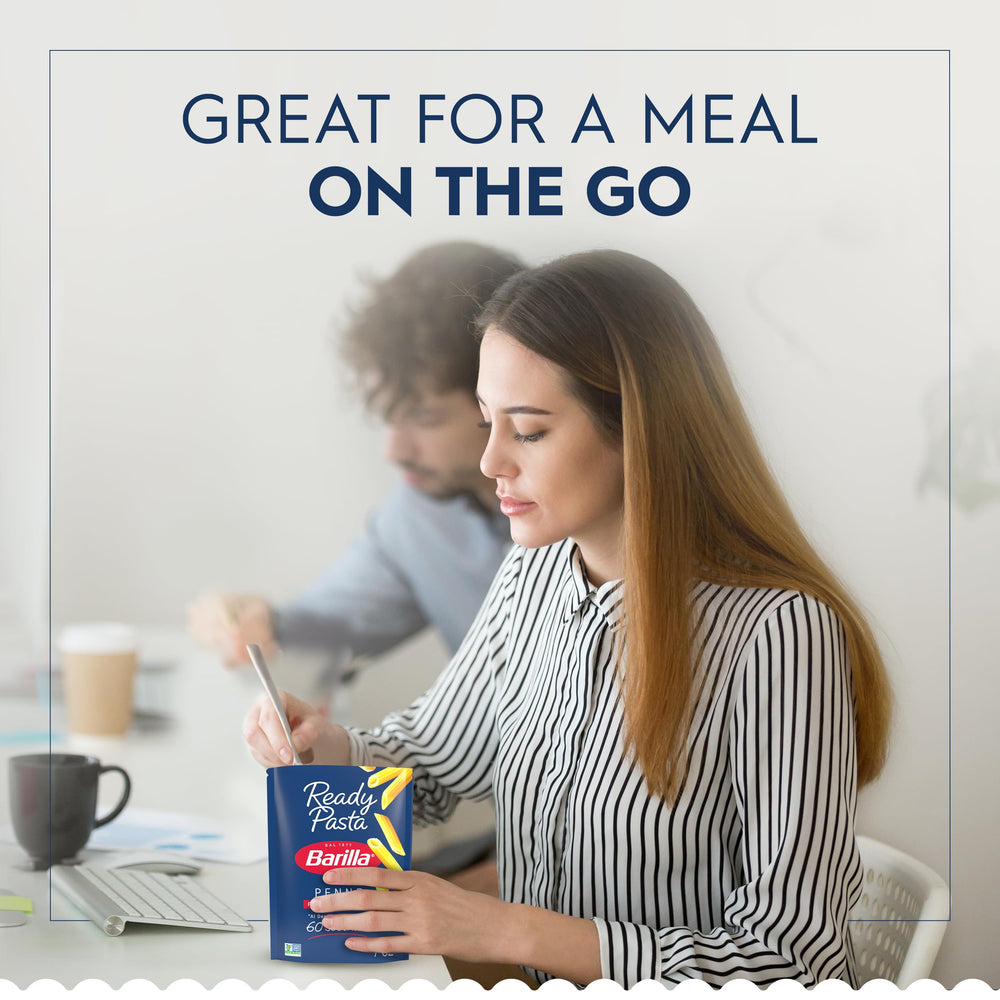 Barilla Ready Pasta allergen-free label, free from major allergens for inclusive meals.