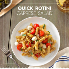 Barilla Ready Pasta dinner setup in a microwave-ready pouch for fast meals.