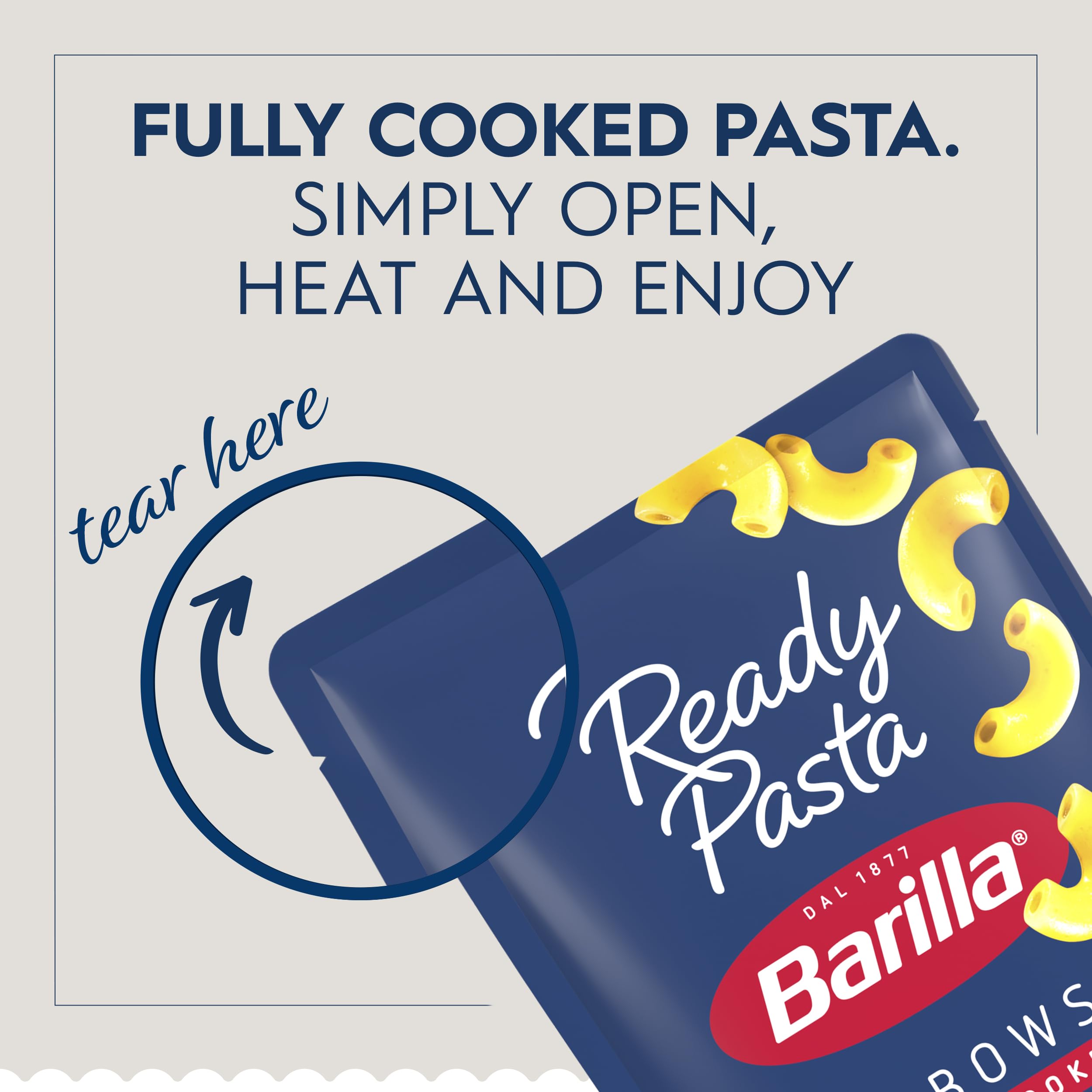 Barilla Ready Pasta elbows ideal for quick salads or hot meals