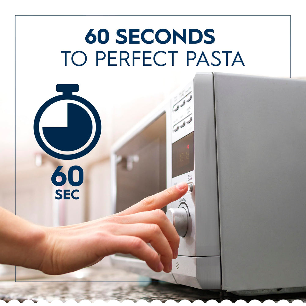 Barilla Ready Pasta penne served with sauce for al dente flavor in minutes.