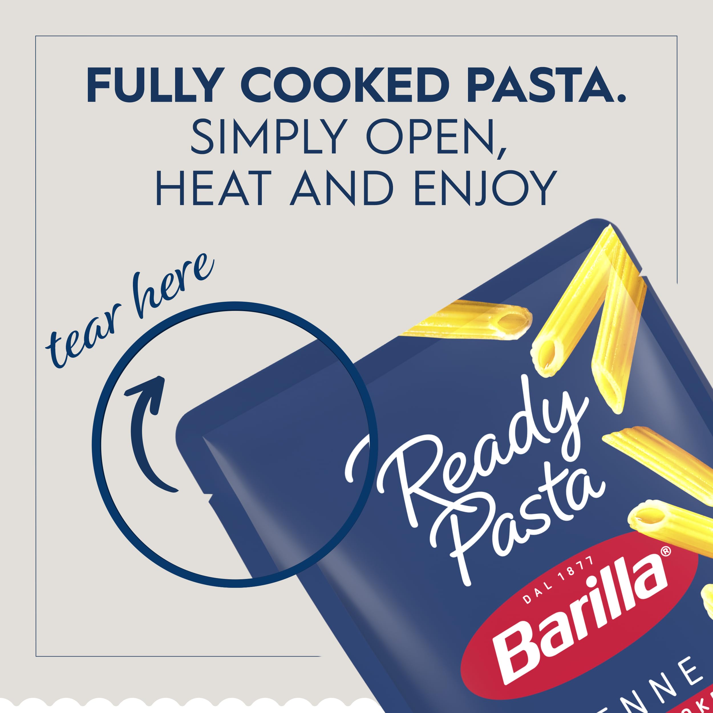 Barilla Ready Pasta quick meal idea image, fast and flavorful pasta bowl.