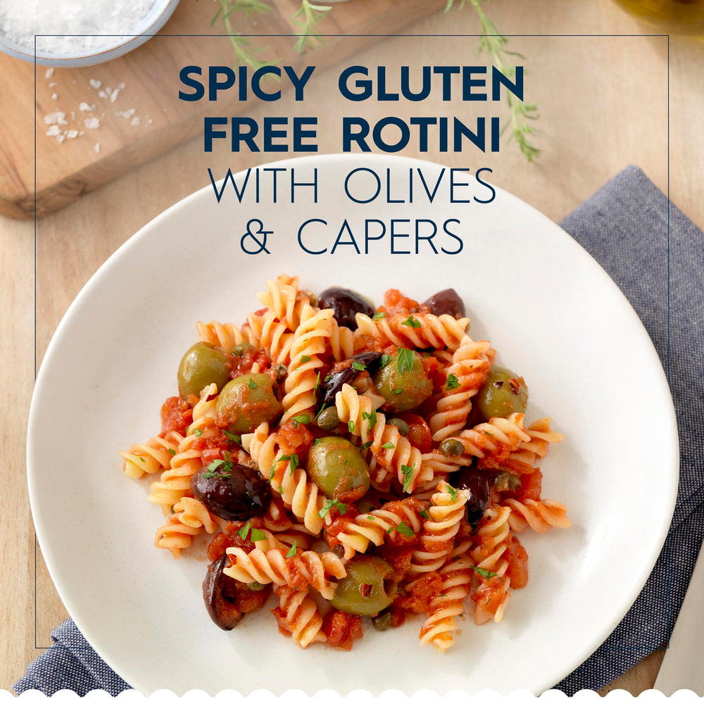 Barilla rotini pasta holding sauce twists demonstrating sauce coverage
