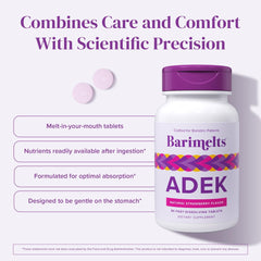 Barimelts ADEK melts-in-mouth tablets for gentle absorption.