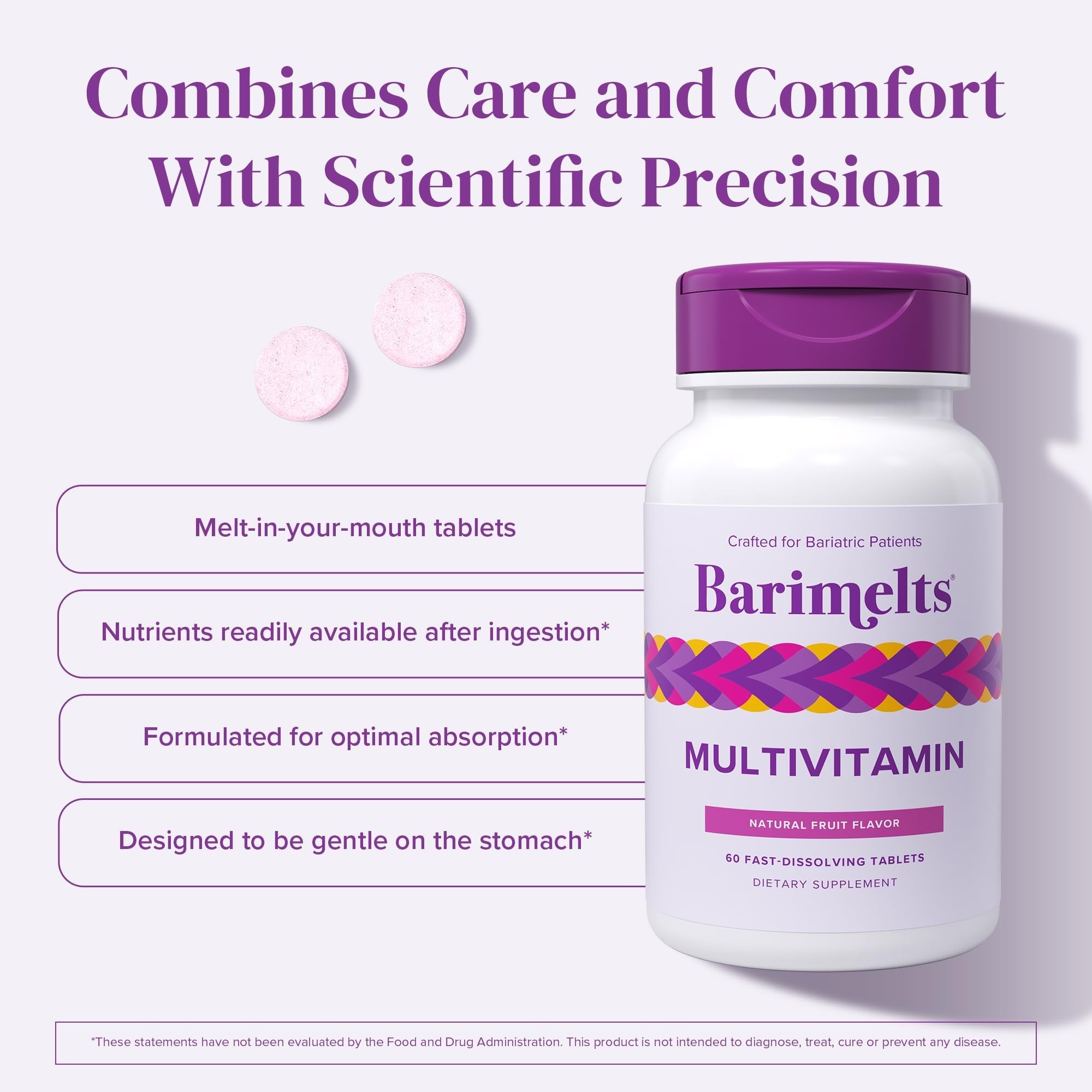 BariMelts bottle front view with clean packaging and branding.