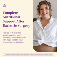 Natural fruit flavor BariMelts vitamins are sugar-free and stomach-friendly