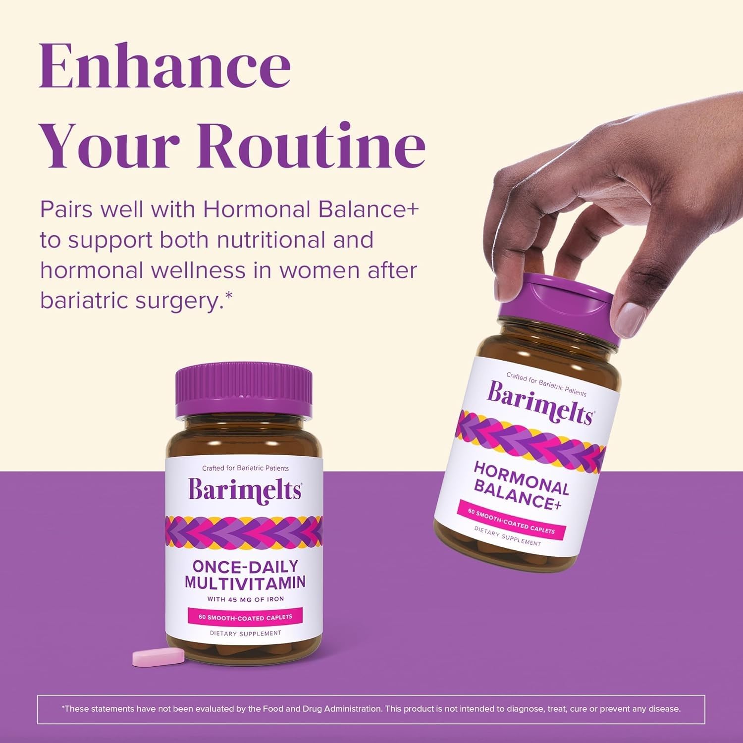BariMelts with Aquamin minerals icons highlighting trace mineral support.