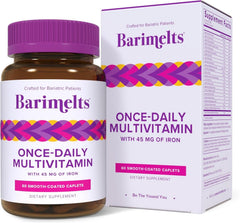 BariMelts bottle with smooth caplets for easy daily use.