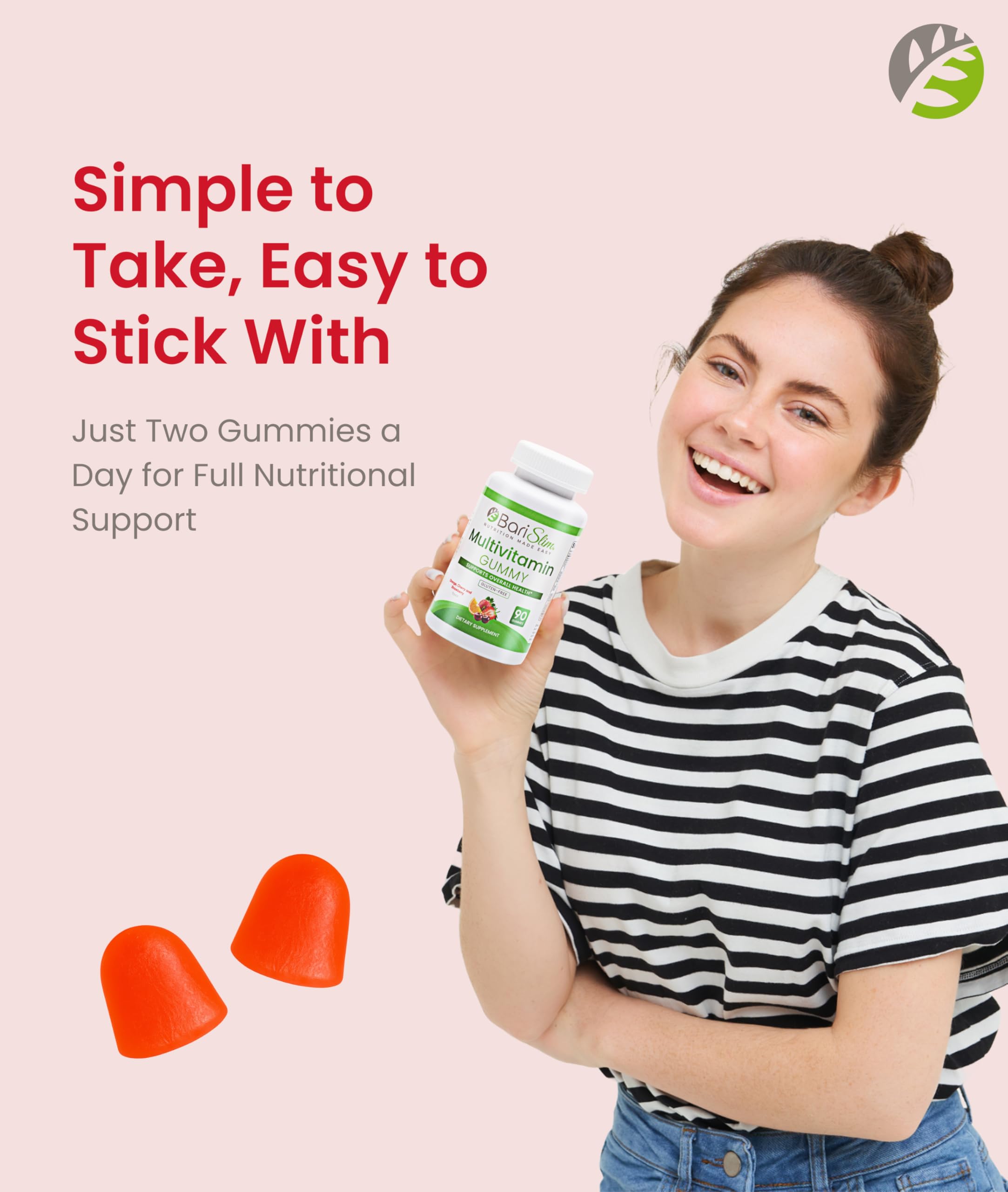 Vegan gluten-free BariSlim gummies in a clean package