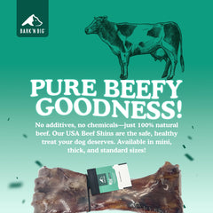 BARK'N BIG USA-sourced bone highlighting safety and natural ingredients.