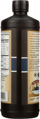 Barlean's flaxseed oil label shows organic and non-GMO ingredients.