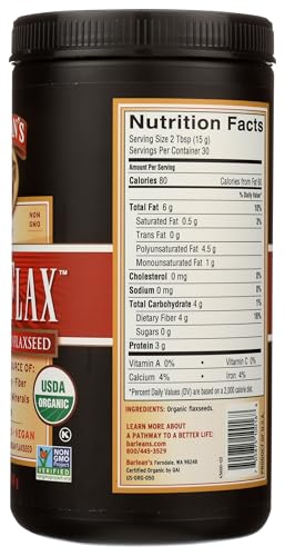 Barlean's Forti-Flax packaging with scoop.