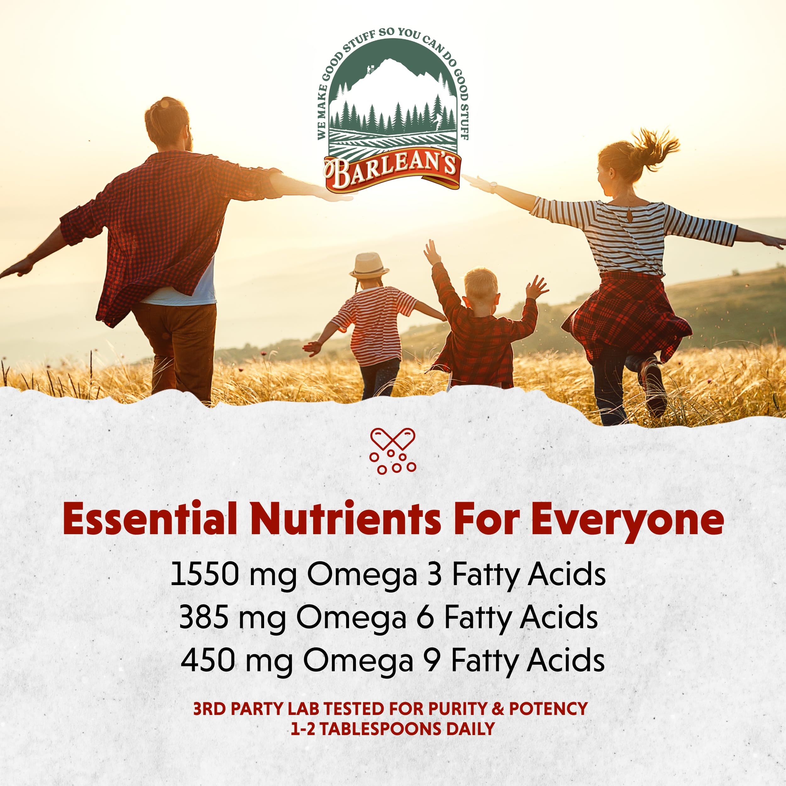 Barlean's softgels in hand for convenient daily omega-3