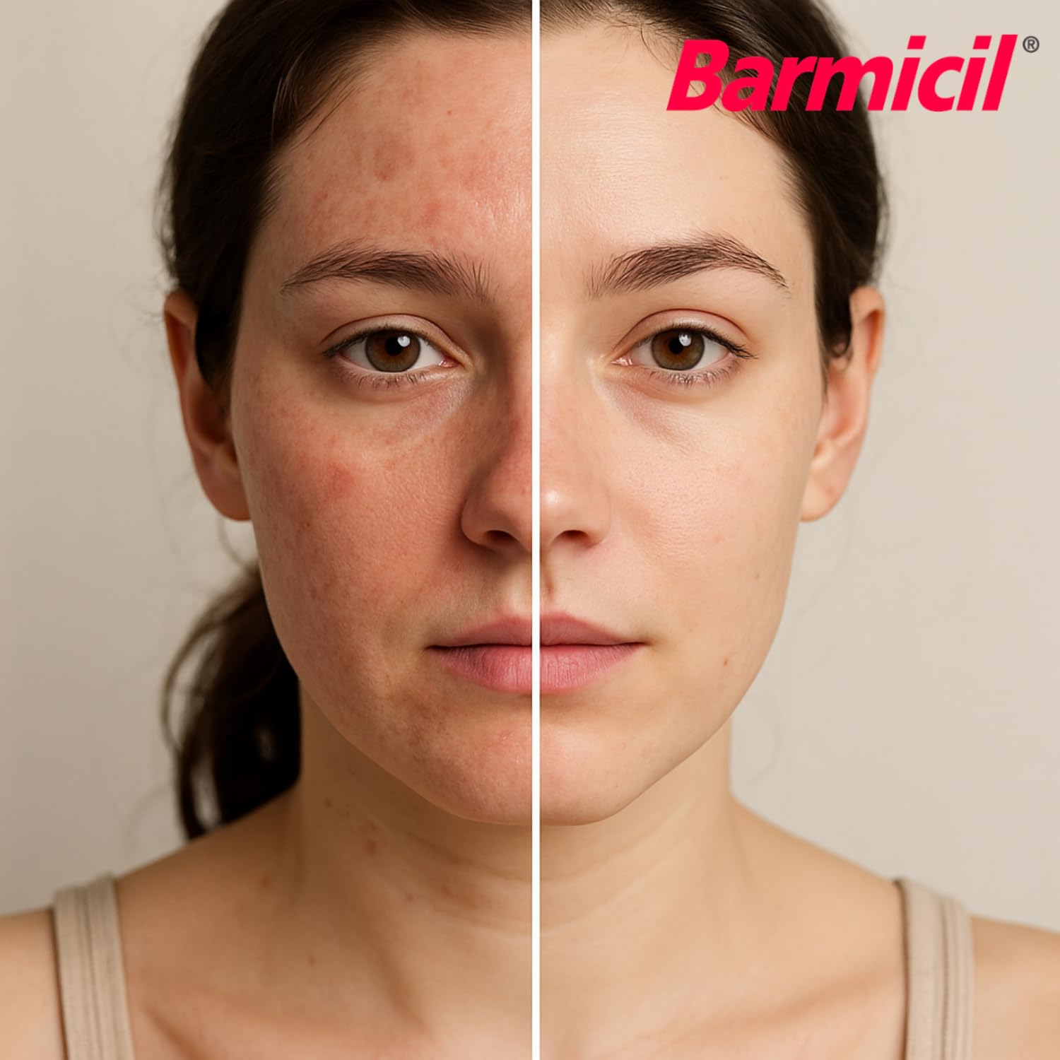 Paraben-free Barmicil Plus formula on packaging.