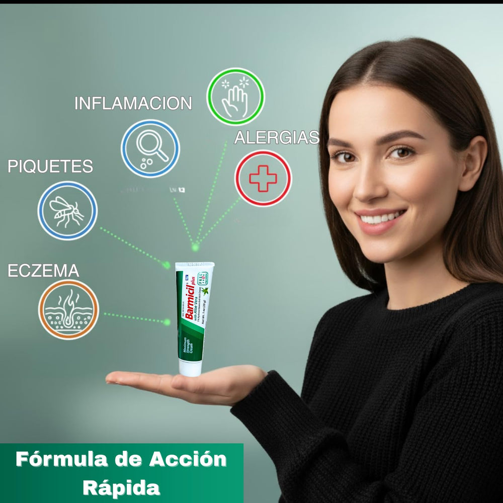 First aid kit with Barmicil Plus cream visible.