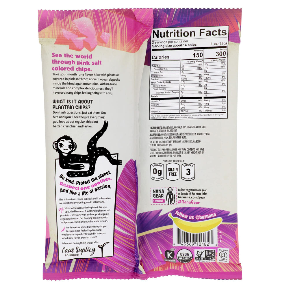 Barnana plantain chips highlight a three-ingredient clean recipe for snacking.