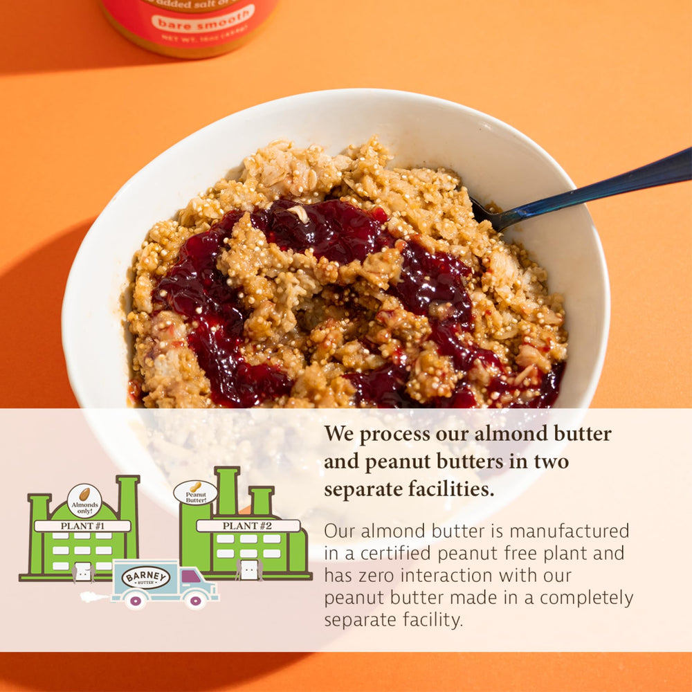 Barney Butter packaging 16-ounce jar emphasizes convenient, ready-to-use almond butter.
