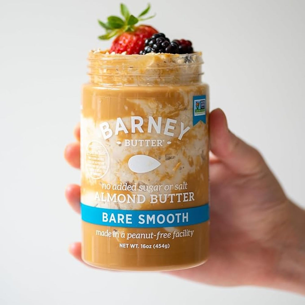 Barney Butter use ideas for smoothies and baking displayed in the image.