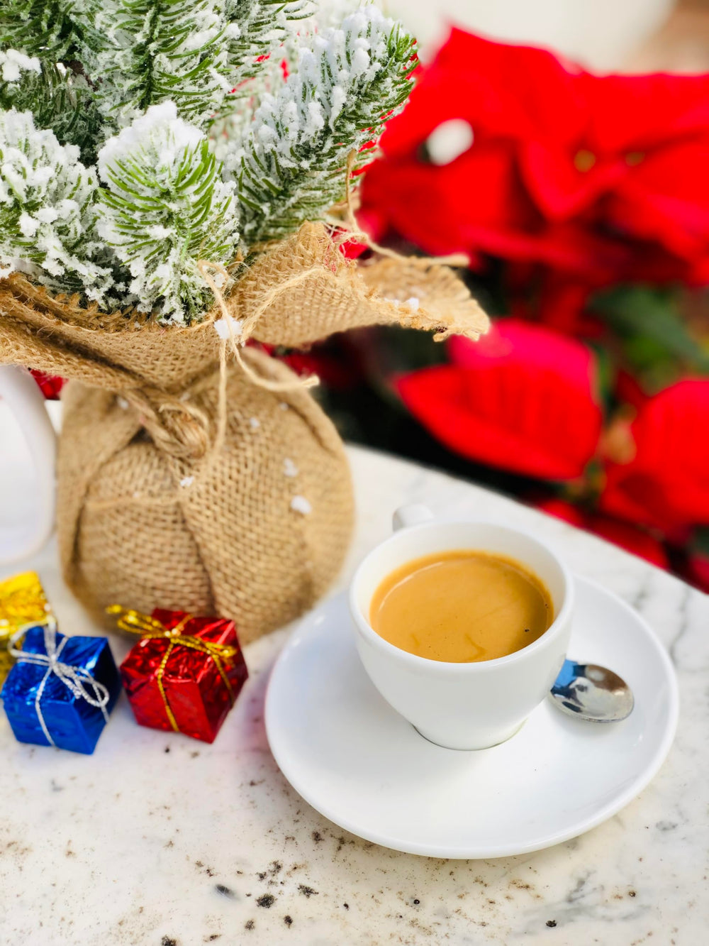 Barnie's Santa's White Christmas K-Cups with coconut caramel vanilla flavor for festive indulgence.