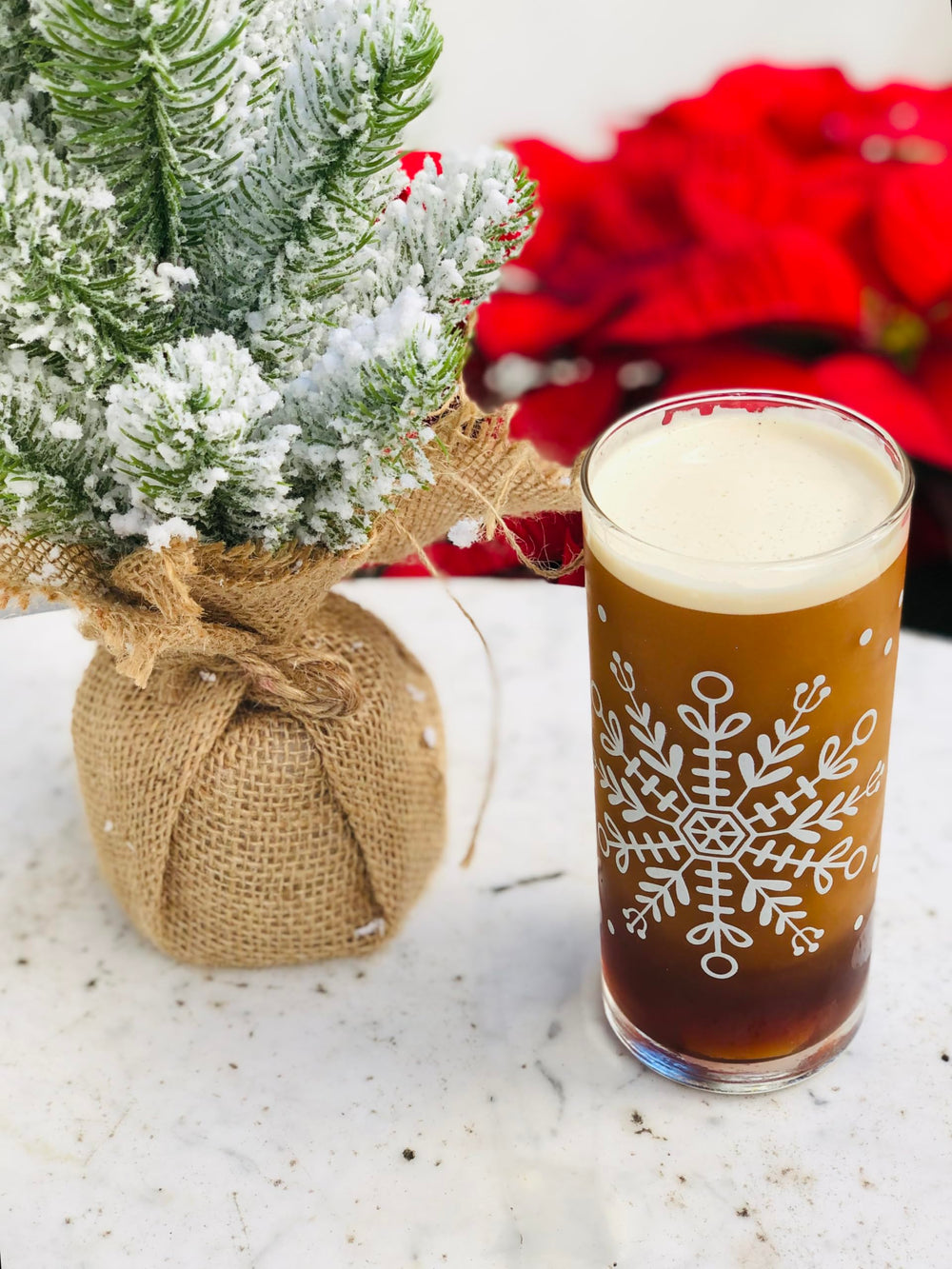 Barnie's Santa's White Christmas K-Cups provide a balanced medium roast option.