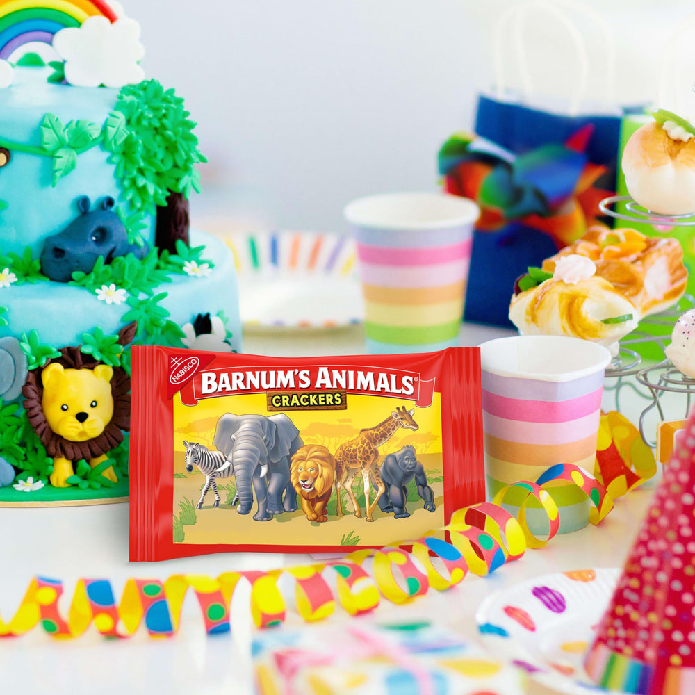Assorted animal shapes visible in crackers