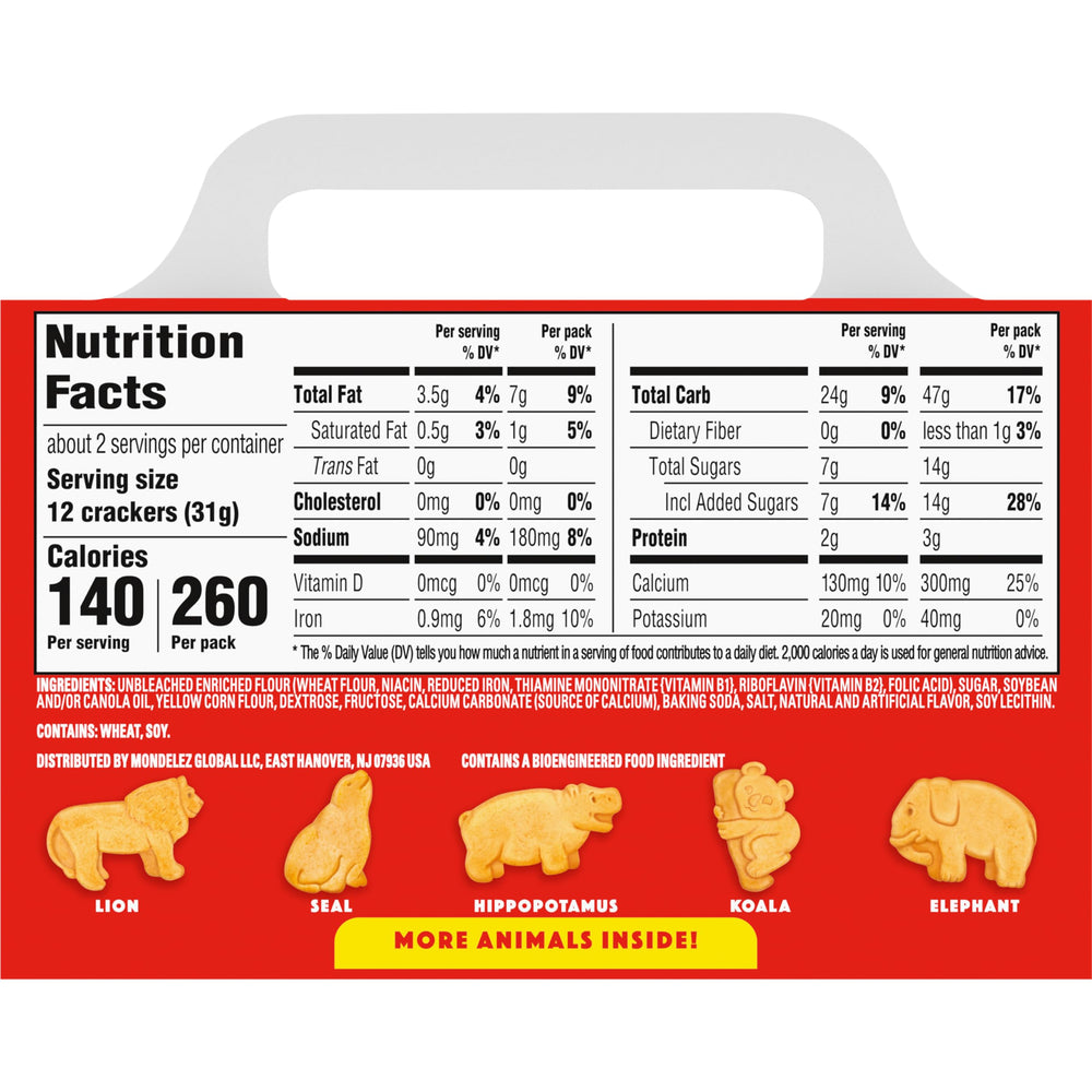 BARNUM'S Original Animal Crackers party favors with circus-themed shapes.