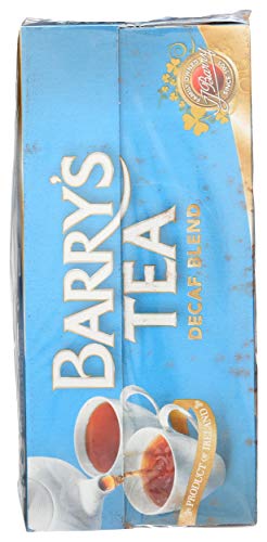 Barry's Tea Decaf on a countertop, ready for a relaxing evening cup