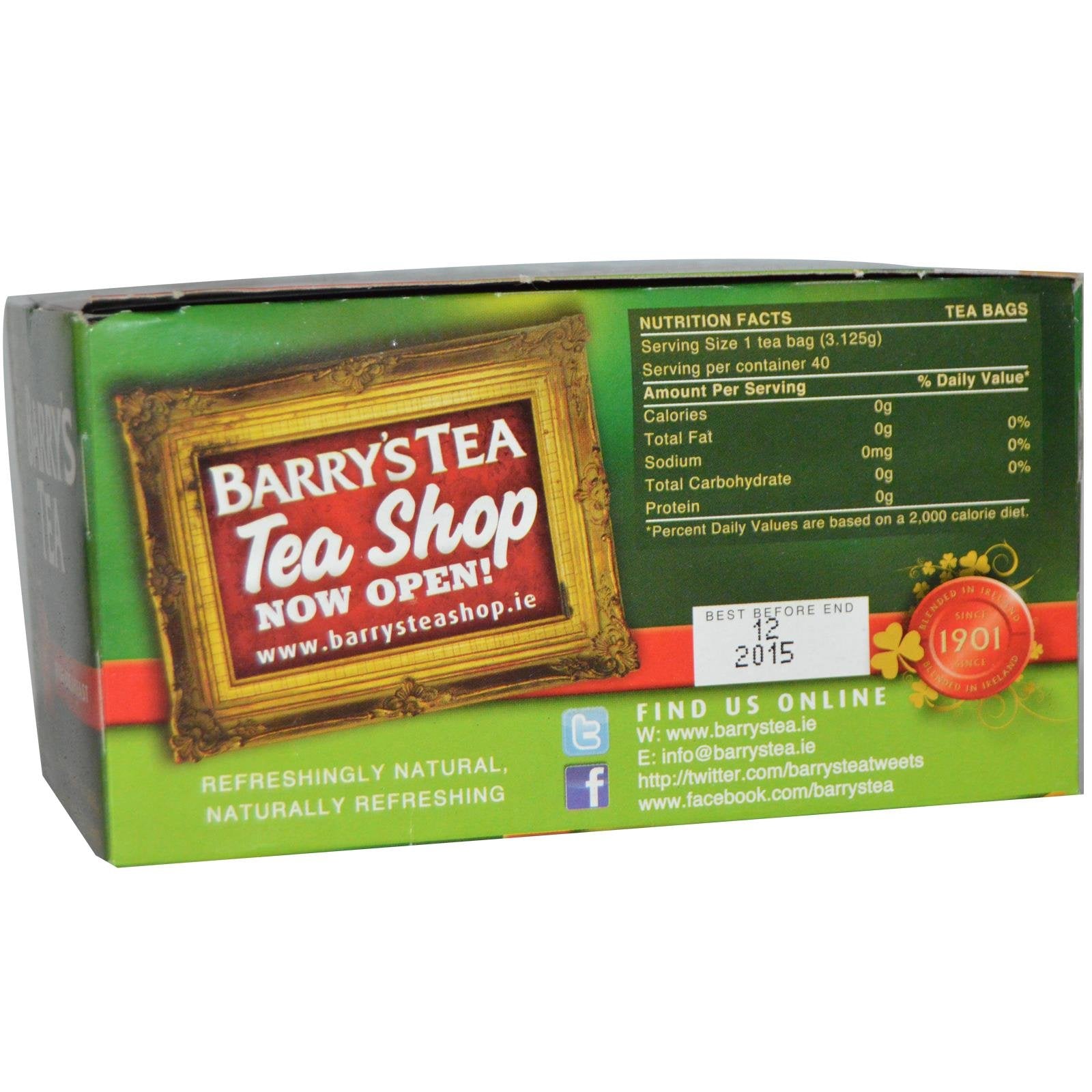 Barry's Tea Irish Breakfast steeping cup, energizing aroma enhances breakfast moments.