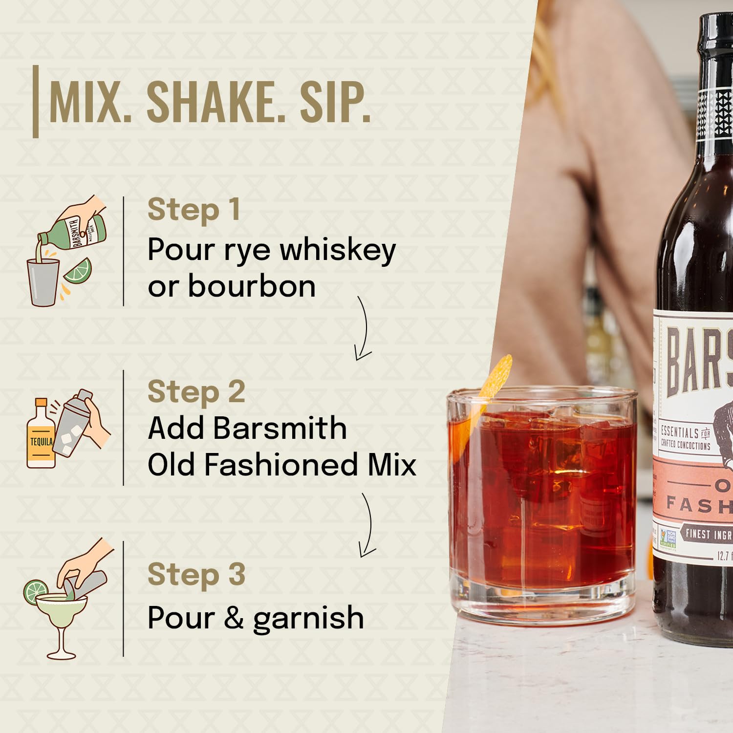 Pour-over-ice setup highlighting versatile use beyond classic Old Fashioned