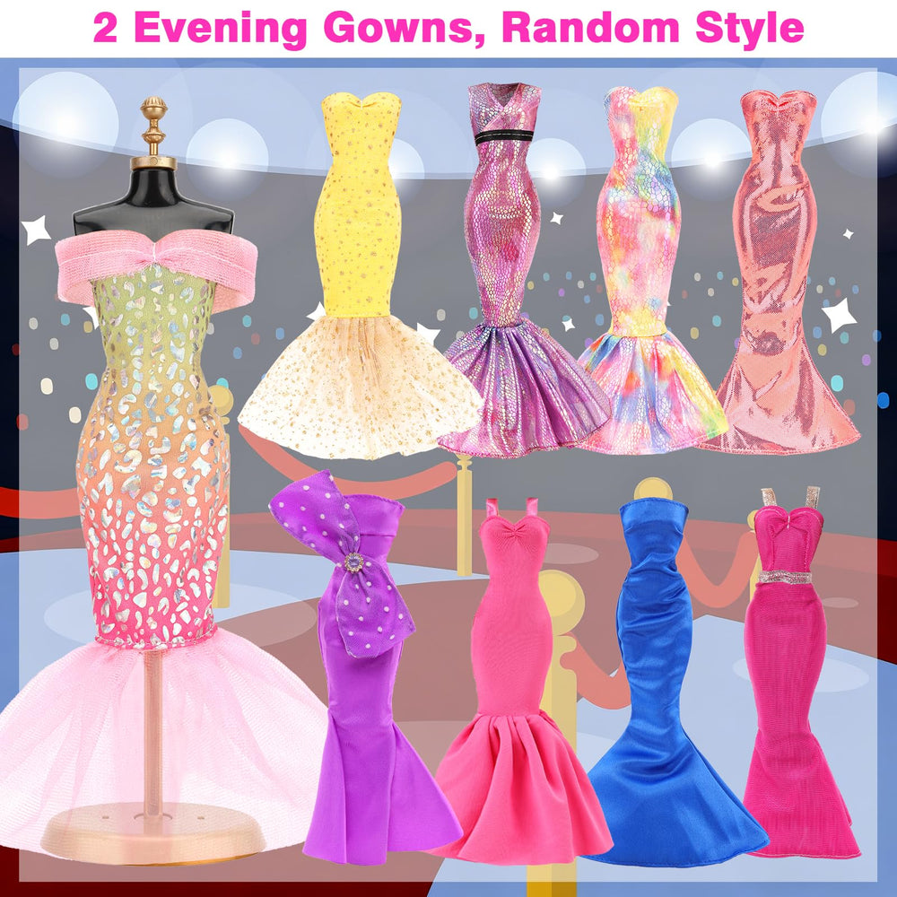 Barwa mermaid-flower dress arrangement inspires creative storytelling during playtime.