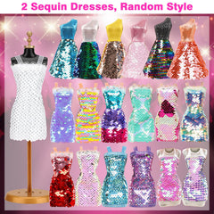 Barwa sequins dress sparkles for doll fashion adventures.