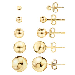 Barzel 18K gold-plated ball stud 3mm for subtle everyday style