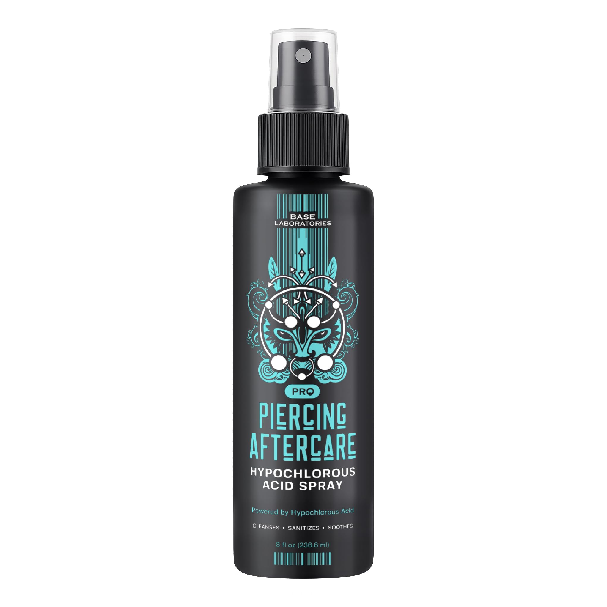 BASE LABORATORIES HOCl saline combination for piercing care in action