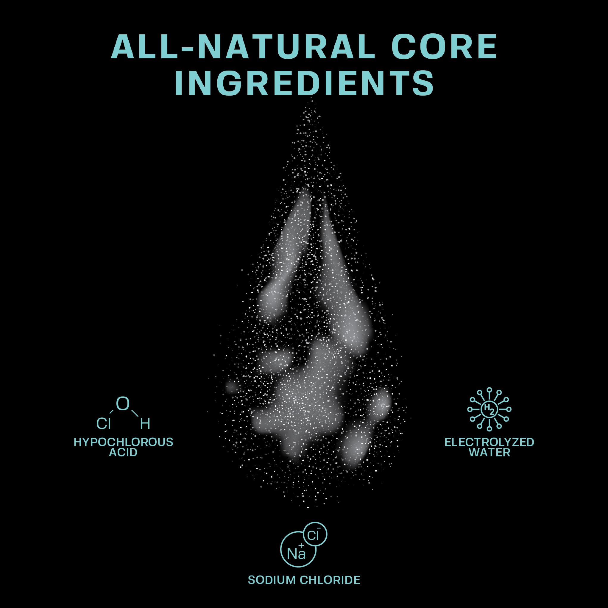 BASE LABORATORIES HOCl piercing spray close-up highlights natural cleansing action