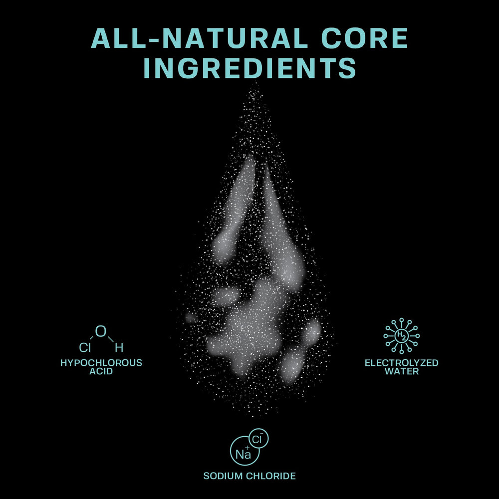 BASE LABORATORIES HOCl piercing spray close-up highlights natural cleansing action