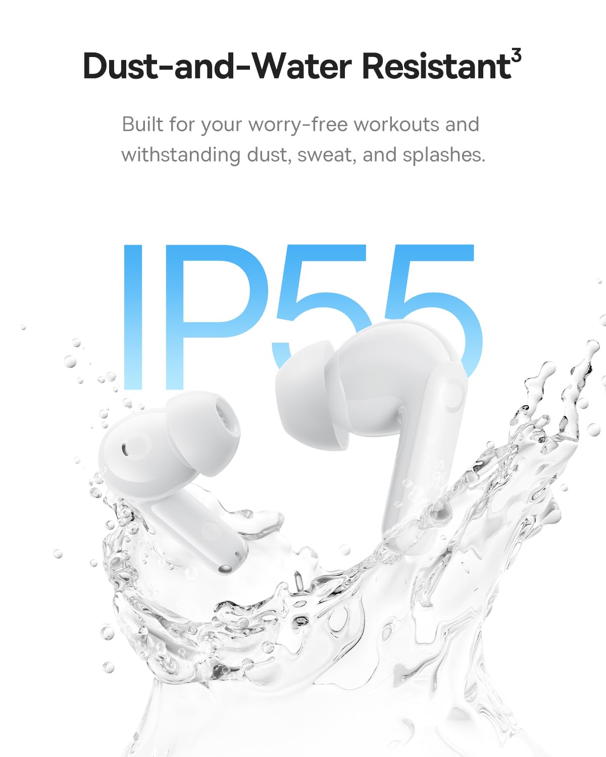 Baseus Bass BP1 Pro IP55 rating protects against dust and sweat