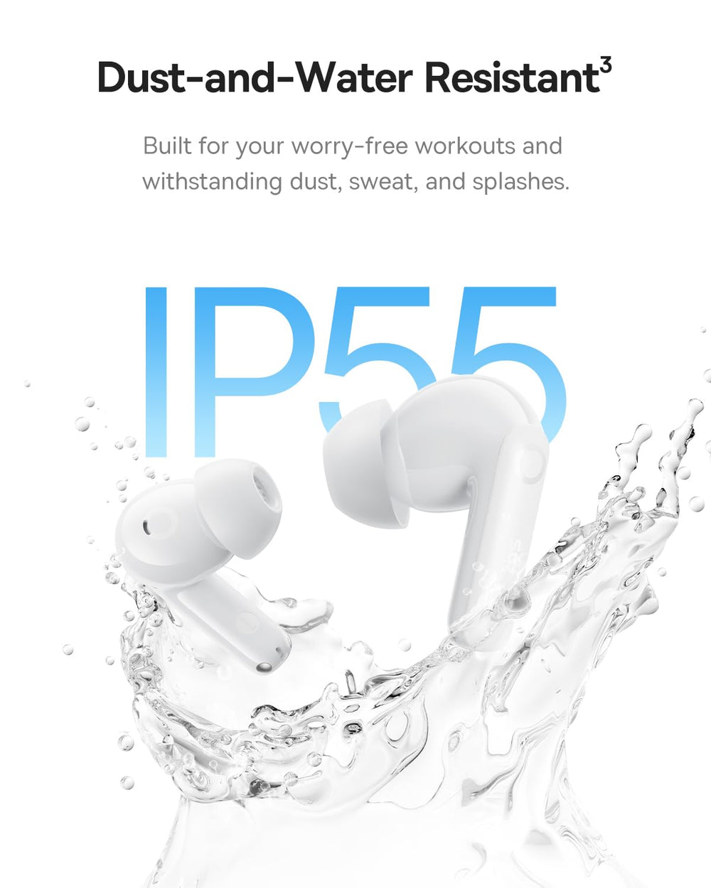 Baseus Bass BP1 Pro IP55 rating protects against dust and sweat