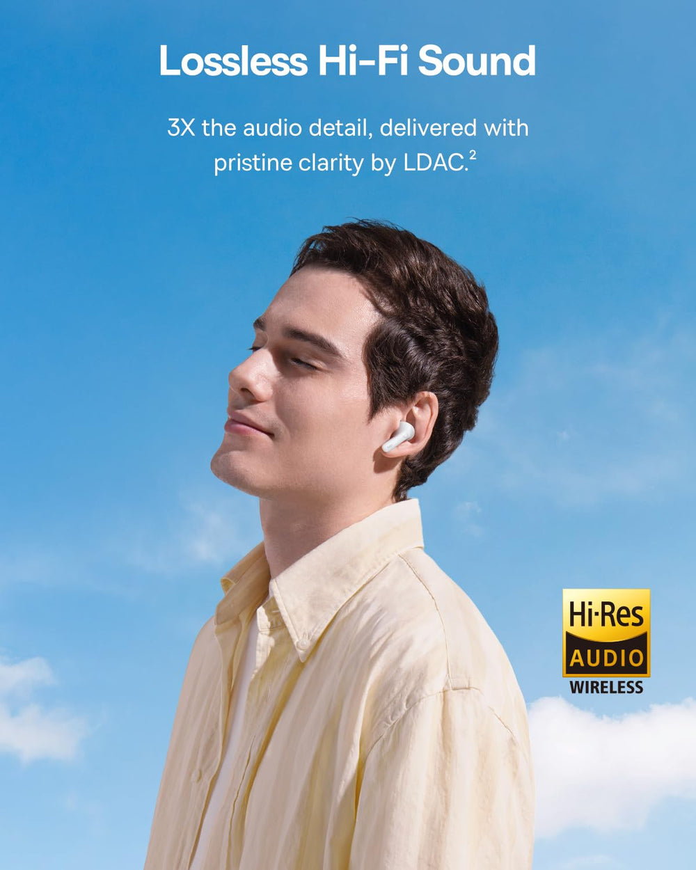 Baseus Bass BP1 Pro LDAC Hi-Res logo signaling high-fidelity audio