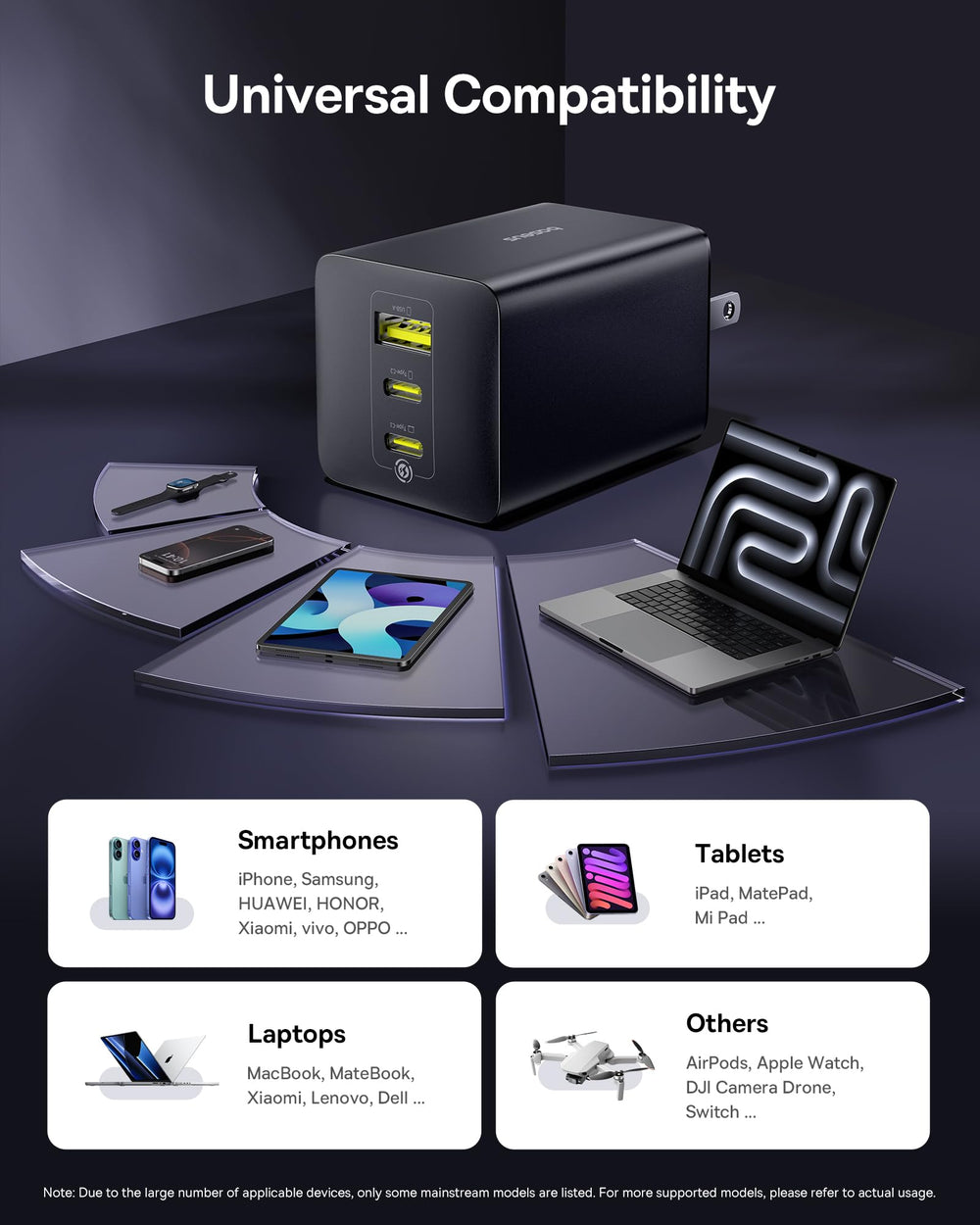 Baseus foldable design for convenient storage and portability.