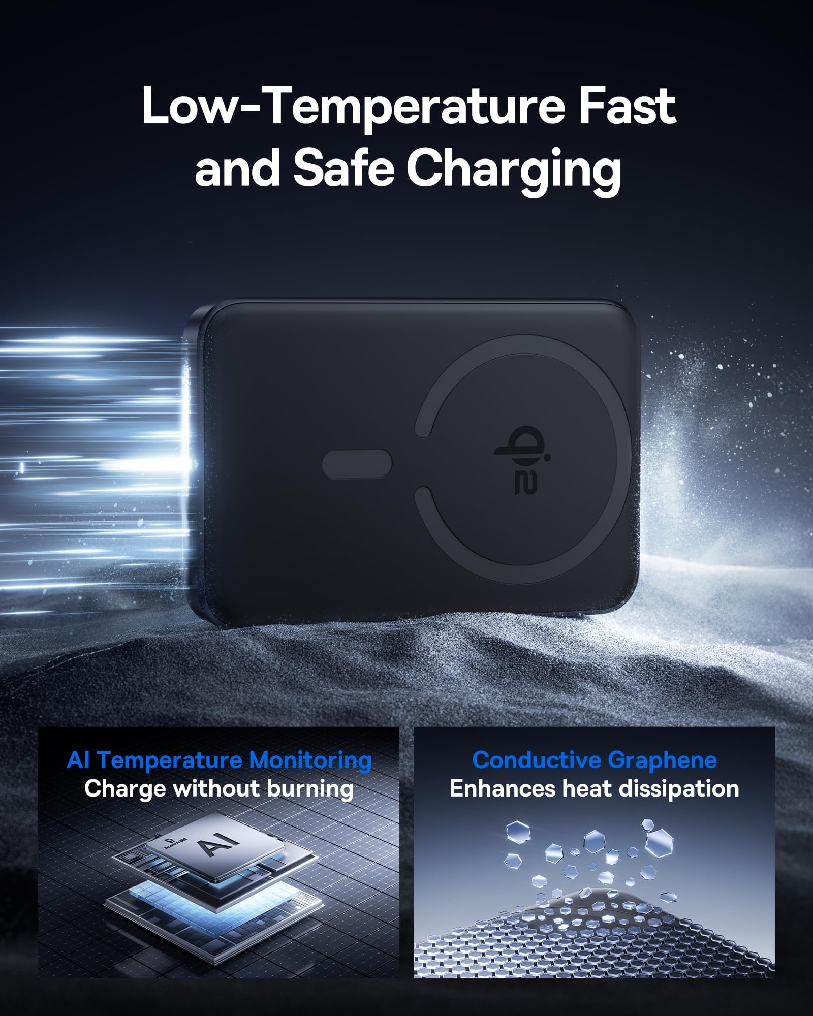 Baseus MagSafe 10000mAh compact power bank fits easily in a pocket.