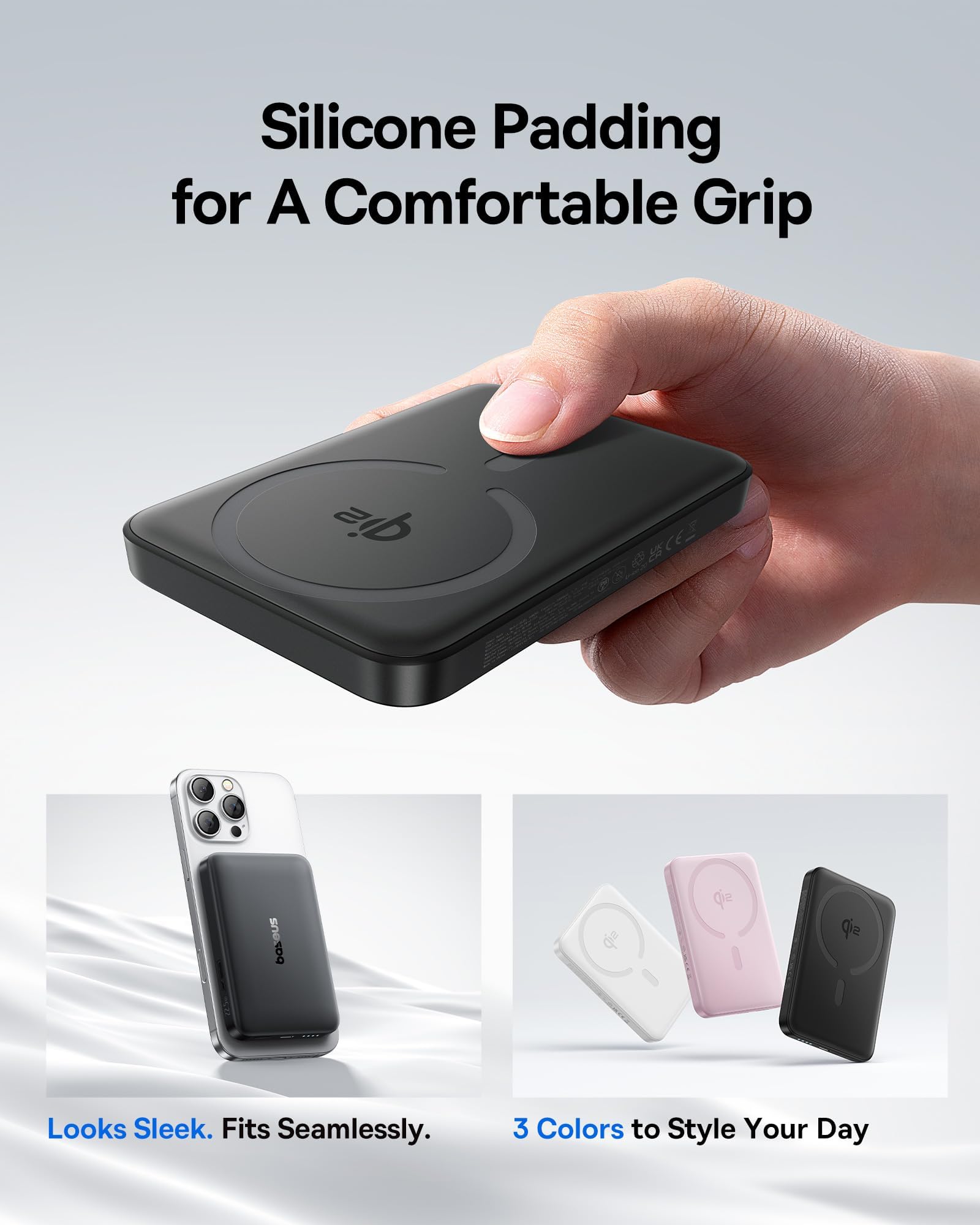 Baseus MagSafe graphene cooling helps safer operation during charging.