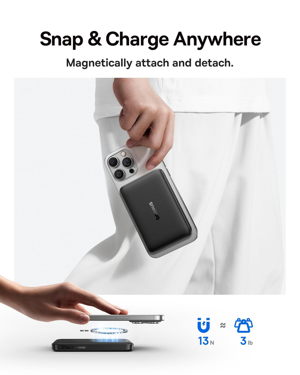 Baseus MagSafe compact travel-friendly design ideal for daily carry.
