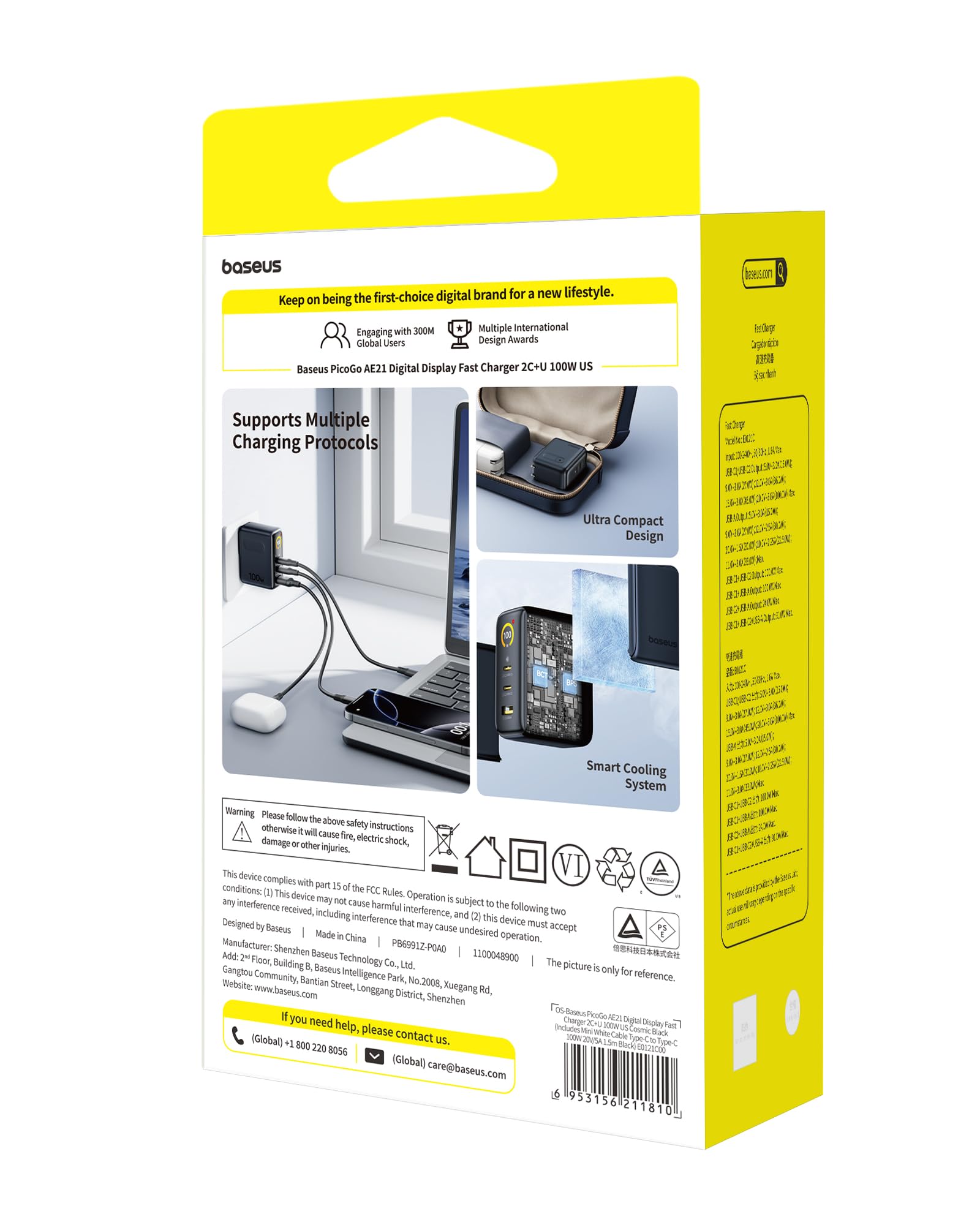 Baseus Picogo 100W charger GaN cooling system maintaining safe operation