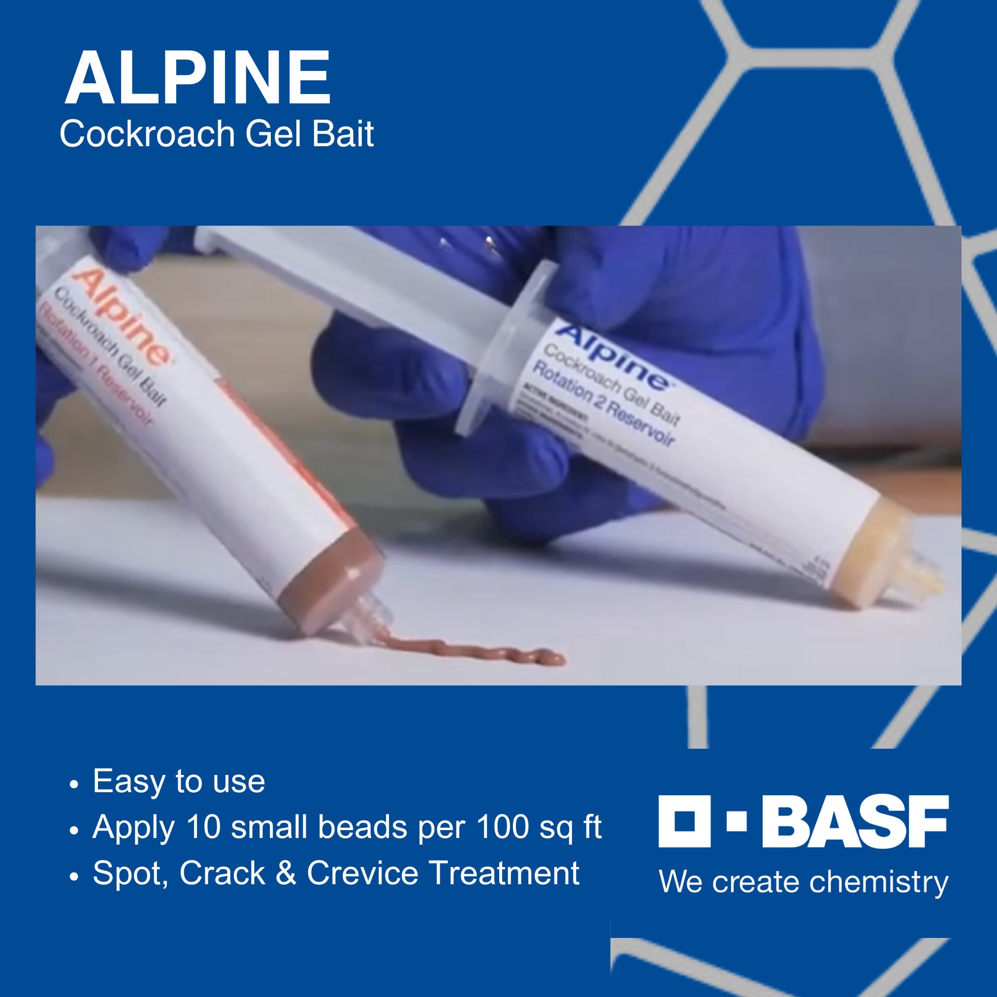 BASF Alpine Rotation 2 for indoor-outdoor infestations, easy crack-and-crevice placement.
