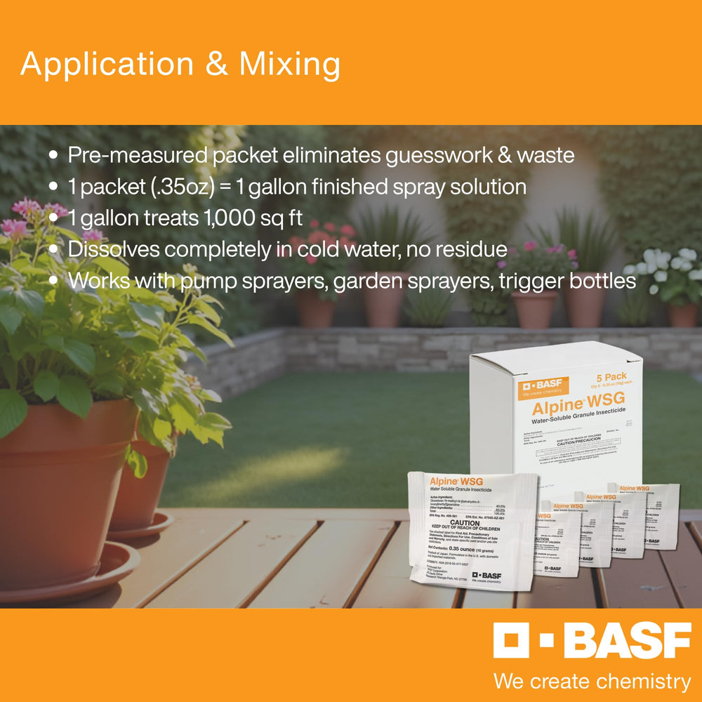 BASF Alpine WSG outdoor spray application targets pests at the source