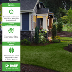 BASF Drive XLR8 product label shows broad-spectrum lawn weed control.