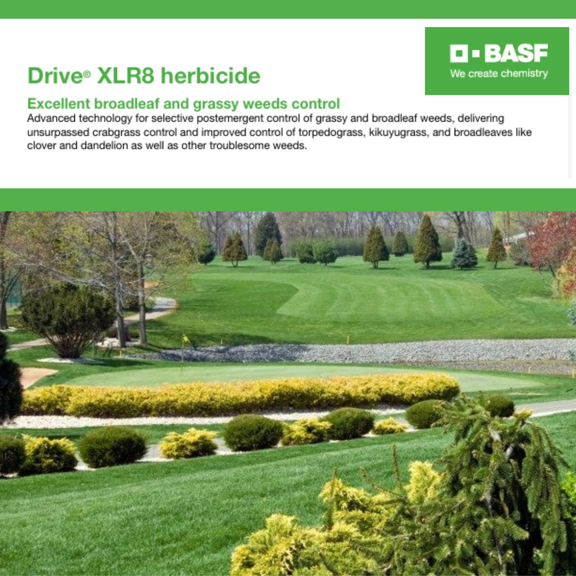 BASF Drive XLR8 concentrate pour enables easy mixing for effective turf treatment.